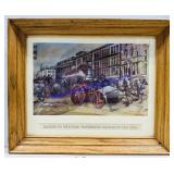 Framed ï¿½Racing To The Fireï¿½. 17ï¿½x14ï¿½