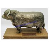 Bronze Hereford Bull Figure