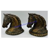 vintage 1940s "Parade Morgan" horse head bookends