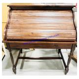 Wooden Roll Top Secretary Desk (28x33x44", Top