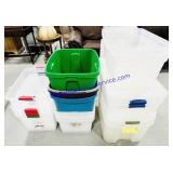 Large Lot of Unlidded Totes