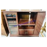 Pressboard/Vinyl Entertainment Center 60x20x52"