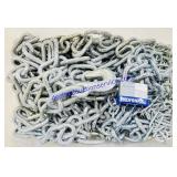 Galvanized Metal Chain w/Hook and Padlock