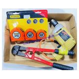 Measuring Tapes, Drill and Wire Cutters