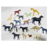 Lot of Plastic Toy Horses