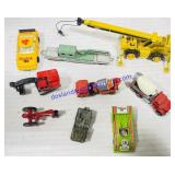 Lot of Metal Toy Cars & Equipment