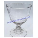 Clear Pressed Glass Goblet
