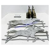 3 Metal Horse Decorations