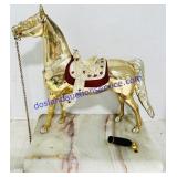 Marble Base Metal Horse Figure (Detached)