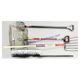 Push Broom, Pitchfork, Snow Shovel, Ice Scraper