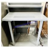 Damaged Grey Wooden Workbench 22x30x35'