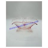 Depression Glass Footed Dish