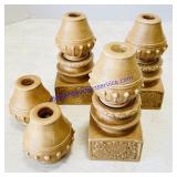 Vintage Resin Candlestick Holders