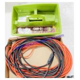 2 Plastic Tool Caddies & 2 Extension Cords
