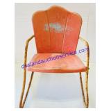 Vintage Metal Childs Rocking Chair 12 x 19'