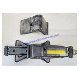 Scissor Jack and Spare Tire Wheel Block