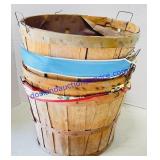 (4) Vintage Wooden Orchard Baskets
