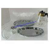 Pyrex Coffee Carafe, Serving Plates & Glass