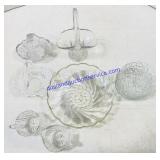 Glass Bowls and Handled Dishes