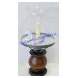 Wooden Hurricane Candleholder
