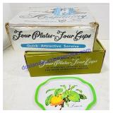 (2) Sets of Glass Snack Plates & Cups