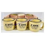 6 Iowa Mutual Ceramic Coffee Mugs