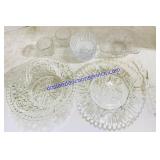 Cut Glass Bowl, Platter and Serving Items