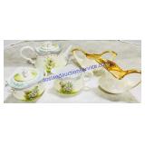 22-K Gold Rimmed Creamer and Sugar Set & Fidelio