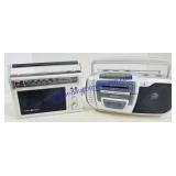2 Portable Radios and Cassette Player