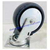 5 Swivel Plate Rubber Wheels