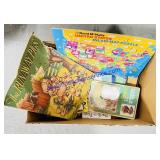 Lot of Vintage Puzzles & Children's Books