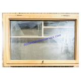 Oak Hanging Glass Front Display Case 32x21x5'