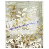 10x8' Sphinx Floral Pattern Polyester Area Rug