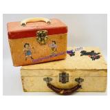 2 Vintage Childs Toy Carrying Cases