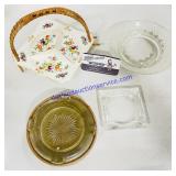 4 Glass Ashtrays