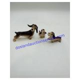 Vintage Miniature Ceramic Dachshund Figurines