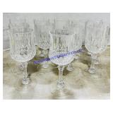 12 Crystal Stemmed Wine Glasses