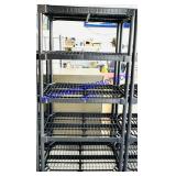 Black Plastic 5 Shelf Unit 36x71x18'