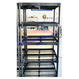 Black Plastic 5 Shelf Unit 36x71x18'