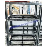 Black Plastic 4 Shelf Unit 36x54x18'