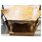 Oak Hexagonal Coffee Table 36x41x17'