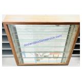 Wooden Glass 5 Shelf Mirrored Display Case(1