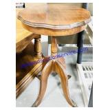Light Claw Foot Wooden End Table 16x16x24'
