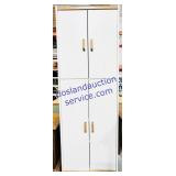 2 Section White Wooden Cabinet 72x25x15'