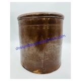 Antique Brown Stoneware Crock