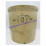 Antique 3 Gal Stoneware Crock
