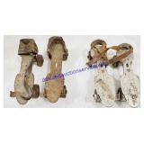(2) Pair of Vintage Metal Roller Skates