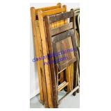 4 Wooden Folding Chairs