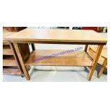Small Wood & Vinyl Table 16x40x27'