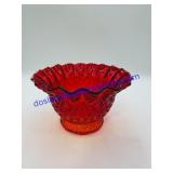Vintage L.E. Smith Amberina Glass Daisy & Button